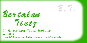 bertalan tietz business card